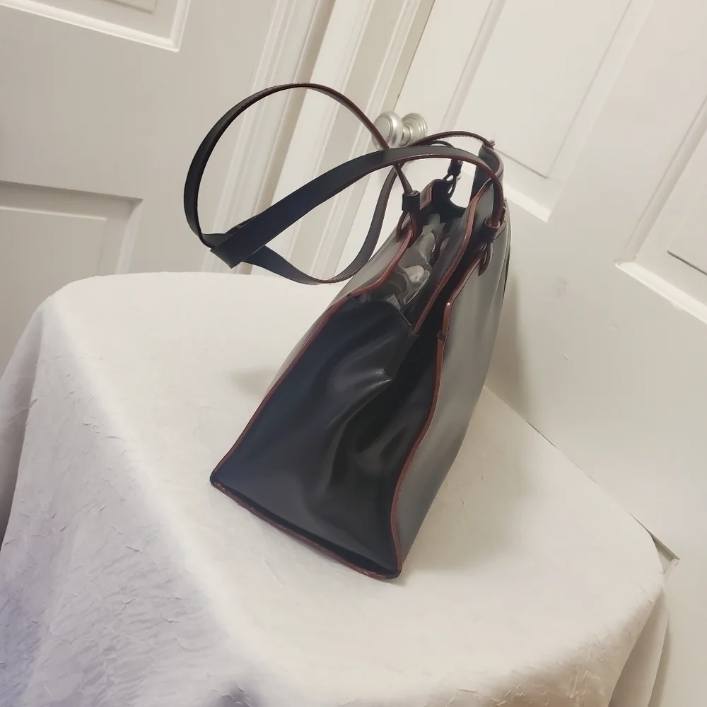 LODIS Black Smooth Leather Large Shoulder/Tote RFID
